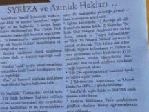 Τι αναφέρει τουρκόγλωσσο φυλλάδιο του ΣΥΡΙΖΑ για μάθημα Θρησκευτικών και πρωινή προσευχή!