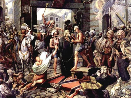 10 Απριλίου 1821 - Ο μαρτυρικός θάνατος του Πατριάρχη Γρηγορίου του Ε' - «Μη λησμονείτε το σχοινί, παιδιά του Πατριάρχη»!