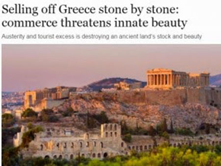 Irish Times - «Η Ελλάδα πωλείται πέτρα πέτρα»...